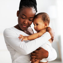mother and child hugging